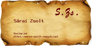 Sárai Zsolt névjegykártya