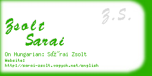 zsolt sarai business card